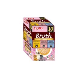 Inaba Cat Ciao Broth Variety - csirke, csirke-lazac, csirke-tonhal 10 x 40 g