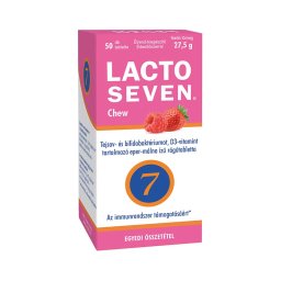Lacto Seven Chew rágótabletta eper-málna ízben 50x