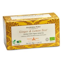 Ayurveda Pura tea Ginger & Lemon Zest - Tridoshic Blend 20 bags