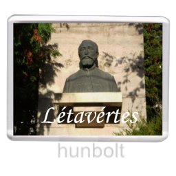 Létavértes Irinyi János szobor hűtőmágnes (műanyag keretes)
