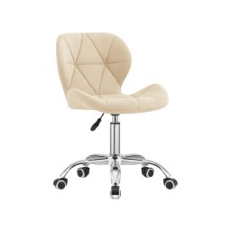 Krém színű AVOLA VELVET irodai szék