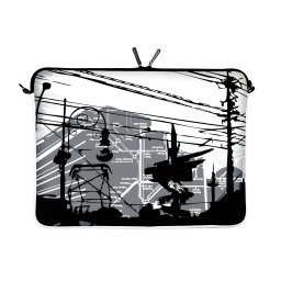 Laptop tok 11,6" CITY LIFE, fekete-fehér