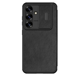 Nillkin Qin Pro Case kinyitható védőtok kamreavédővel Samsung Galaxy S25 (fekete)