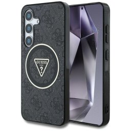 Guess 4G Glitter Triangle Samsung Galaxy S25 telefontok (fekete)