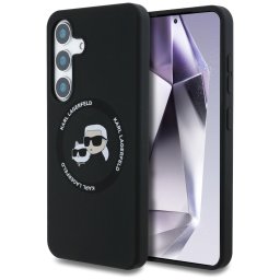 Karl Lagerfeld Silicone Double Heads and Circle MagSafe Samsung Galaxy S25 tok (fekete)