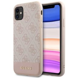 Guess 4G Stripe tok iPhone 11 / Xr 6.1" készülékhez (rózsaszín)