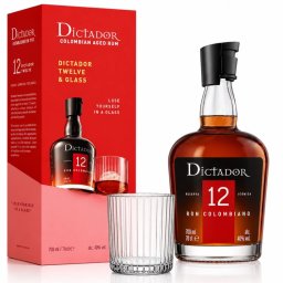 Dictador 12 Years Rum (DD+Pohár) [0,7L|40%]