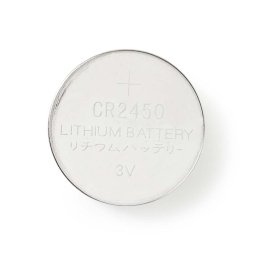 Nedis BALCR24505BL – CR2450-es lítium gombelem | 3 V | 5 darab | Blisztercsomagolás