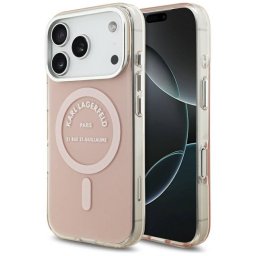 Karl Lagerfeld IML Karl RSG logó MagSafe tok iPhone 17 Pro rózsaszín