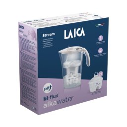 Laica Stream Line vízszűrő kancsó fehér + bi-flux Alkawater szűrőbetét 1x