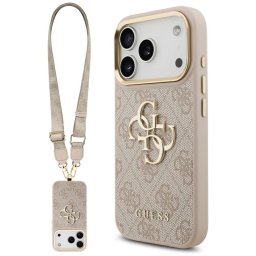 Guess 4G Big 4G Classic Logo pántos tok iPhone 17 Pro készülékhez (rózsaszín)
