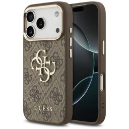 Guess 4G Big 4G Classic Logo tok iPhone 17 Pro készülékhez (barna és arany)