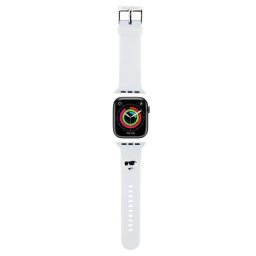 Karl Lagerfeld 3D Rubber Choupette Head Apple Watch szíj 42/44/45/49 mm (fehér)