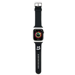 Karl Lagerfeld 3D Rubber Choupette Head Apple Watch szíj 42/44/45/49 mm (fekete)
