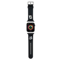 Karl Lagerfeld 3D Rubber Karl&Choupette Heads Apple Watch szíj 42/44/45/49 mm (fekete)