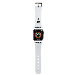 Karl Lagerfeld 3D Rubber Karl Head Apple Watch szíj 42/44/45/49 mm (fehér)