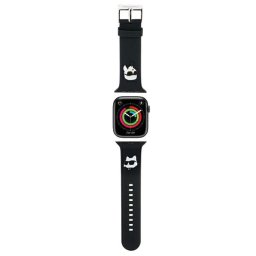 Karl Lagerfeld 3D Rubber Karl&Choupette Heads Apple Watch szíj 38/40/41 mm (fekete)