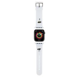 Karl Lagerfeld 3D Rubber Karl&Choupette Heads Apple Watch szilikon óraszíj 38/40/41 mm (fehér)