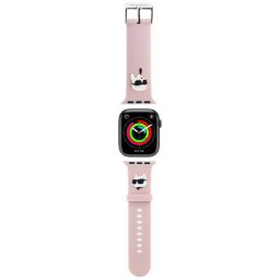 Karl Lagerfeld 3D Rubber Karl&Choupette Heads Apple Watch szíj 38/40/41 mm (rózsaszín)