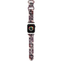 Hello Kitty Silicone Tags Graffiti szilikon óraszíj Apple Watch 38/40/41 mm-hez (rózsaszín)