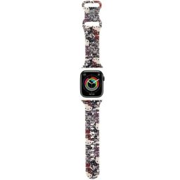 Hello Kitty Silicone Tags Graffiti Apple Watch szíj 38/40/41 mm (bézs)