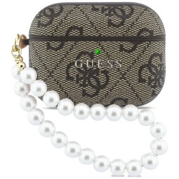 Guess 4G Pearl Strap keménytok AirPods Pro 3-hoz (barna)