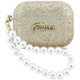Guess Glitter Pearl Strap Case for AirPods Pro 3 (arany)