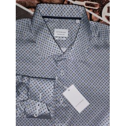 Eterna Meisterhaft 1863 modern fit kék mintás ing, 46