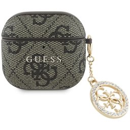 Guess 4G Strass Charm tok AirPods 4-hez (barna)