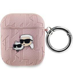 Karl Lagerfeld Monogram Karl & Choupette Head tok AirPods 1/2 készülékhez (rózsaszín)
