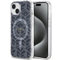 Guess IML GCube MagSafe tok iPhone 15 / 14 / 13 készülékhez (fekete)