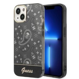 Guess Bandana Paisley tok iPhone 14 / 15 / 13 6,1 hüvelykes készülékekhez (fekete)