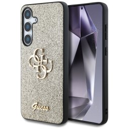 Guess Fixed Glitter Big 4G Metal Logo tok Samsung Galaxy S25 Plus készülékhez – arany