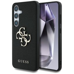 Guess Grained Big 4G Logo Small Classic Logo tok Samsung Galaxy S25 Plus készülékhez, fekete