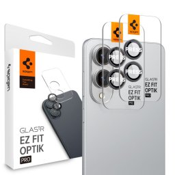 Spigen Optik Pro GLAS.TR „Ez Fit” 2-pack kameravédő Samsung Galaxy S25 Edge készülékhez (fekete)
