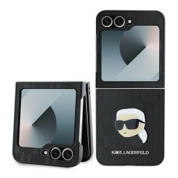 Karl Lagerfeld Saffiano Monogram Head Pin tok Samsung Galaxy Z Flip6 F741 (fekete)