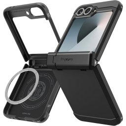 Spigen Tough Armor Pro Mag MagSafe tok Samsung Galaxy Z Flip 6 / 7 FE készülékhez (fekete)