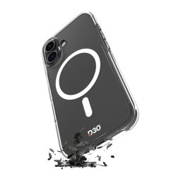 Puro Impact Clear D3O TPU+PC MagSafe kompatibilis tok iPhone 17 készülékhez (átlátszó)
