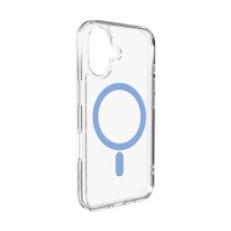 Puro Lite Mag TPU+PC tok MagSafe-kompatibilis iPhone 17-hez (átlátszó kék gyűrűvel)