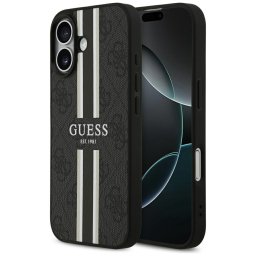 Guess 4G Printed Stripes MagSafe tok iPhone 17-hez (fekete)