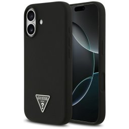 Guess Silicone Triangle Logo MagSafe tok iPhone 17-hez (fekete)