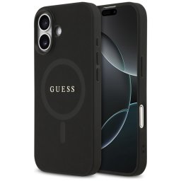 Guess Saffiano Classic Logo MagSafe tok iPhone 17-hez (fekete)