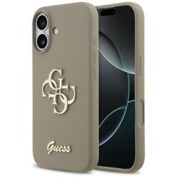 Guess Big 4G Script szilikon tok iPhone 17 készülékhez (barna)