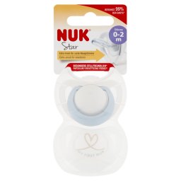 NUK Star szilikon cumi 0-2hó 2 db (fiú)