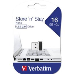 VERBATIM Pendrive, 16GB, USB 2.0, 10/3MB/sec, VERBATIM "Nano"