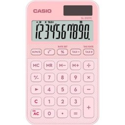 CASIO Zsebszámológép, 10 számjegy, CASIO "SL 310 YCK", rózsaszín