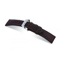 RIOS Milano Panerai bőr óraszíj, mokkabarna, 26/22mm