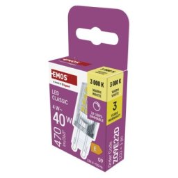 LED izzó Classic JC / G9 / 4,2 W (40 W) / 470 lm / meleg fehér / dimmelhető