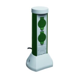 GAO Kerti energiaoszlop 2 dugaljjal, GreenCraft 250V, 16A, 2.0m, H05RN-F 3x1.5 mm², IP44