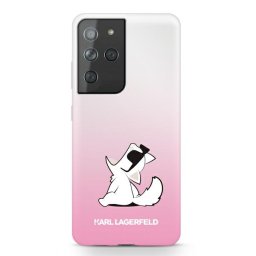 Karl Lagerfeld Choupette Fun tok Samsung Galaxy S21 Ultra (rózsaszín)